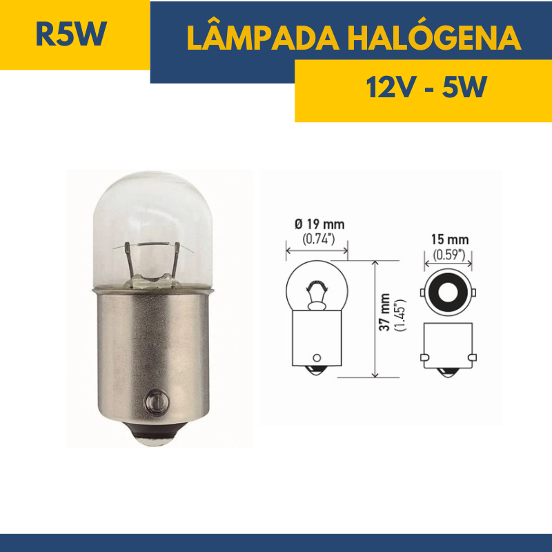 Lâmpada Miniatura R5W - Fornecedor Hella