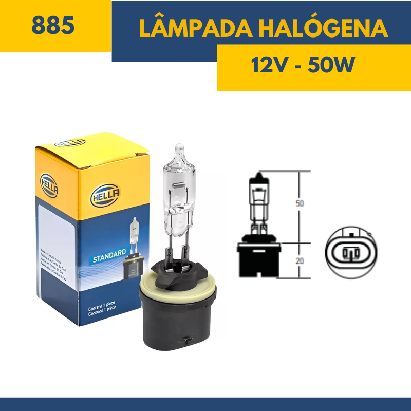 Lâmpada Halógena 885 - Fornecedor Hella