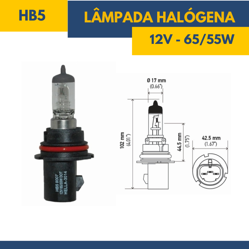 Lâmpada Halógena HB5 - Fornecedor Hella