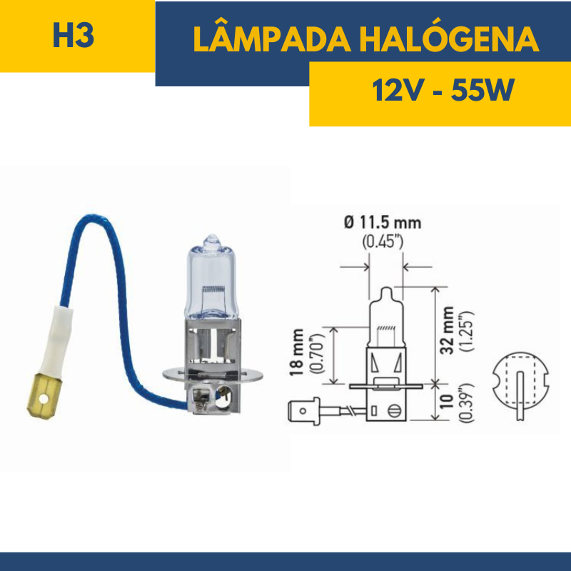 Lâmpada Halógena H3 - Fornecedor Hella